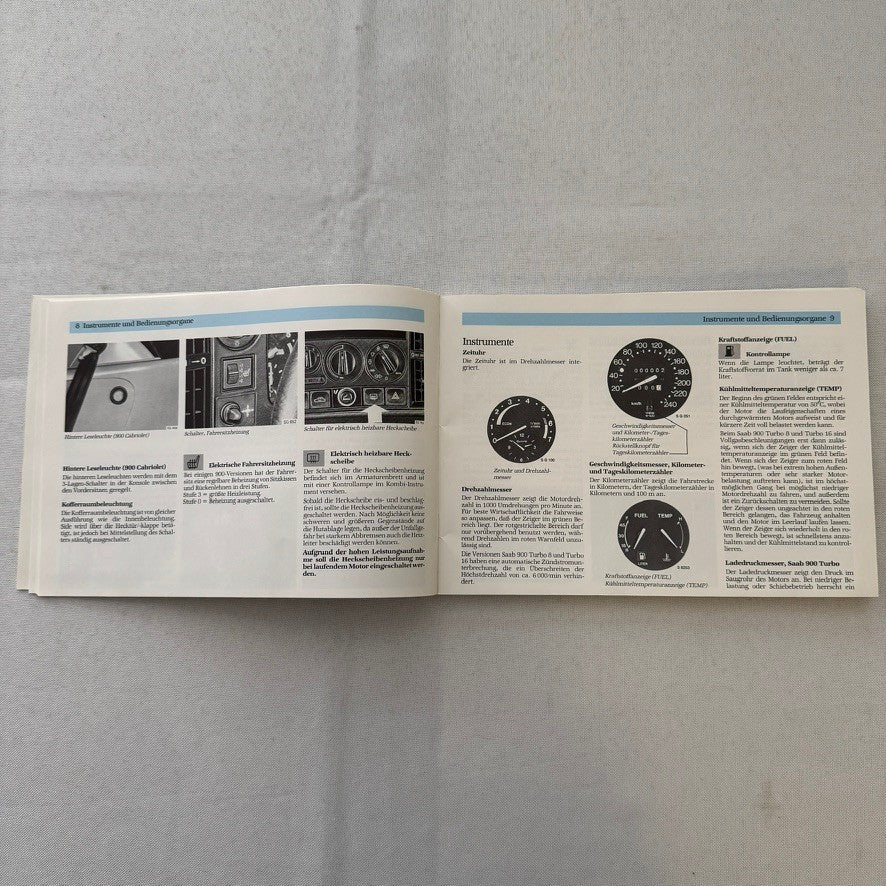 1988 Saab 900 Owners Manual Instruction Guide Book Combi Cabriolet GERMAN TEXT