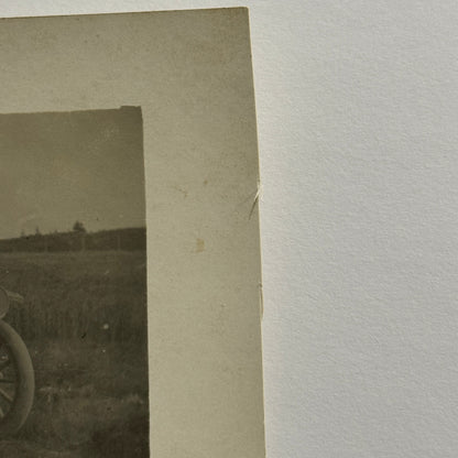 Real Photo Postcard RPPC People and Antique Car Automobile Vintage License Plate