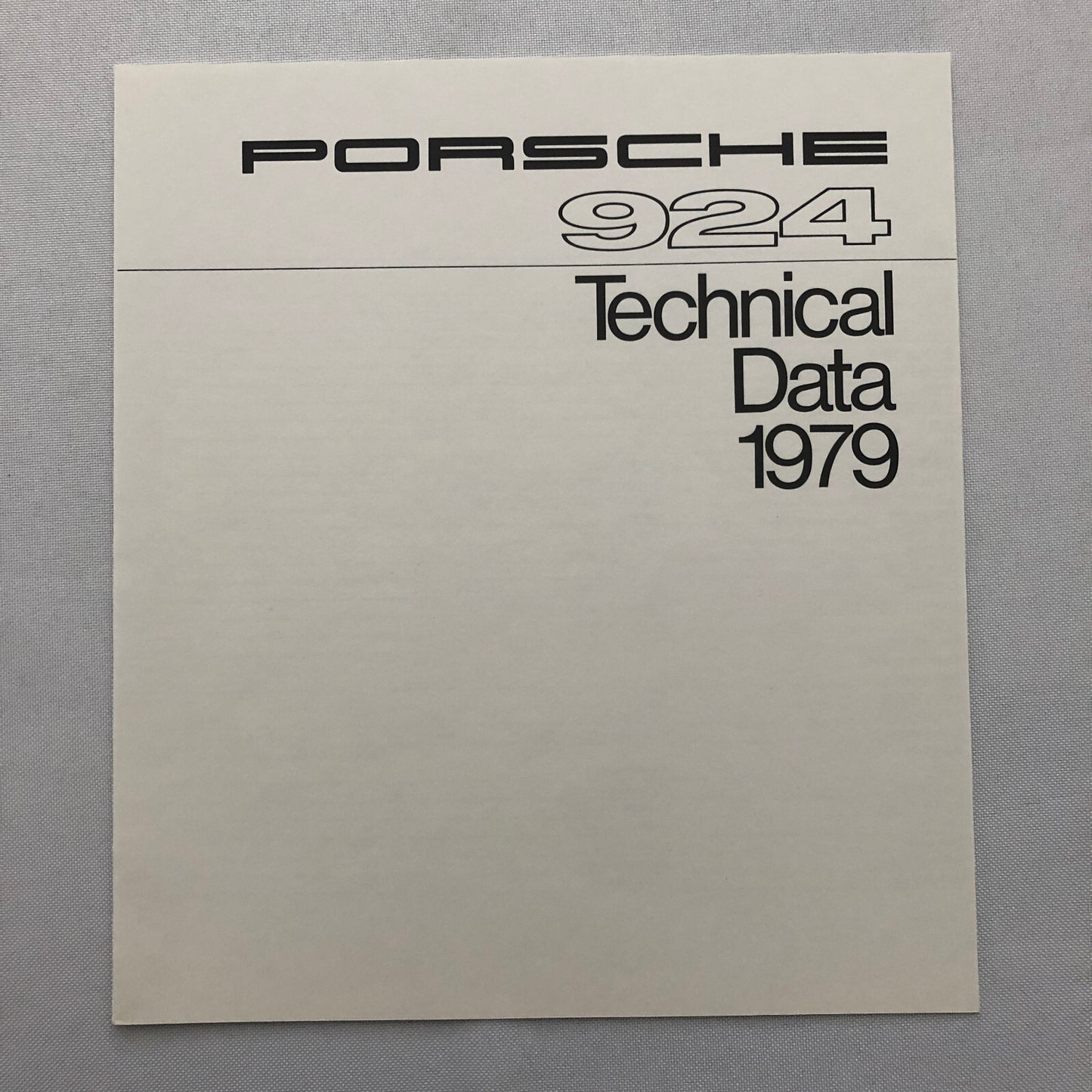 1979 Porsche 924 Sales Brochure Catalog Advertising Prospekt