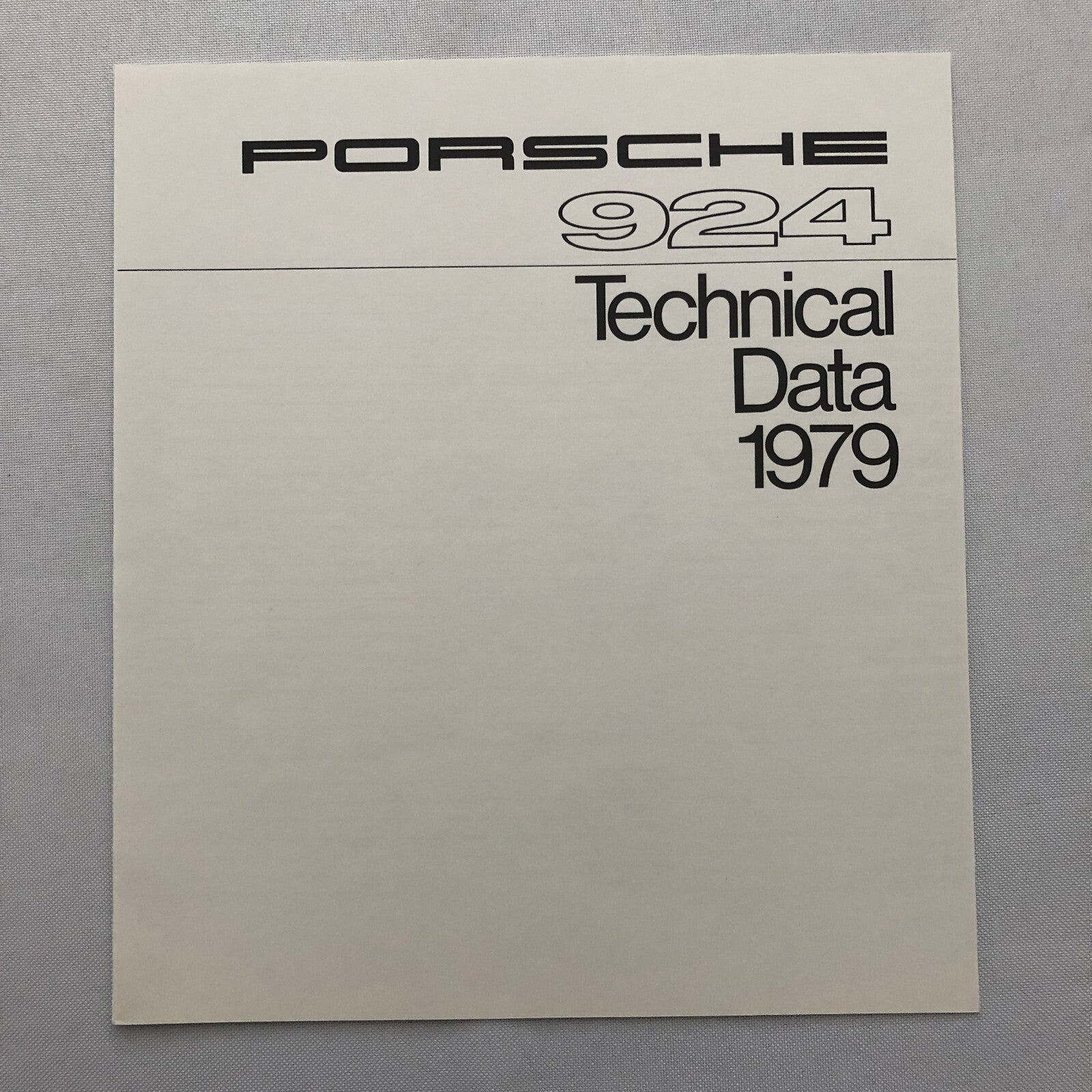 1979 Porsche 924 Sales Brochure Catalog Advertising Prospekt