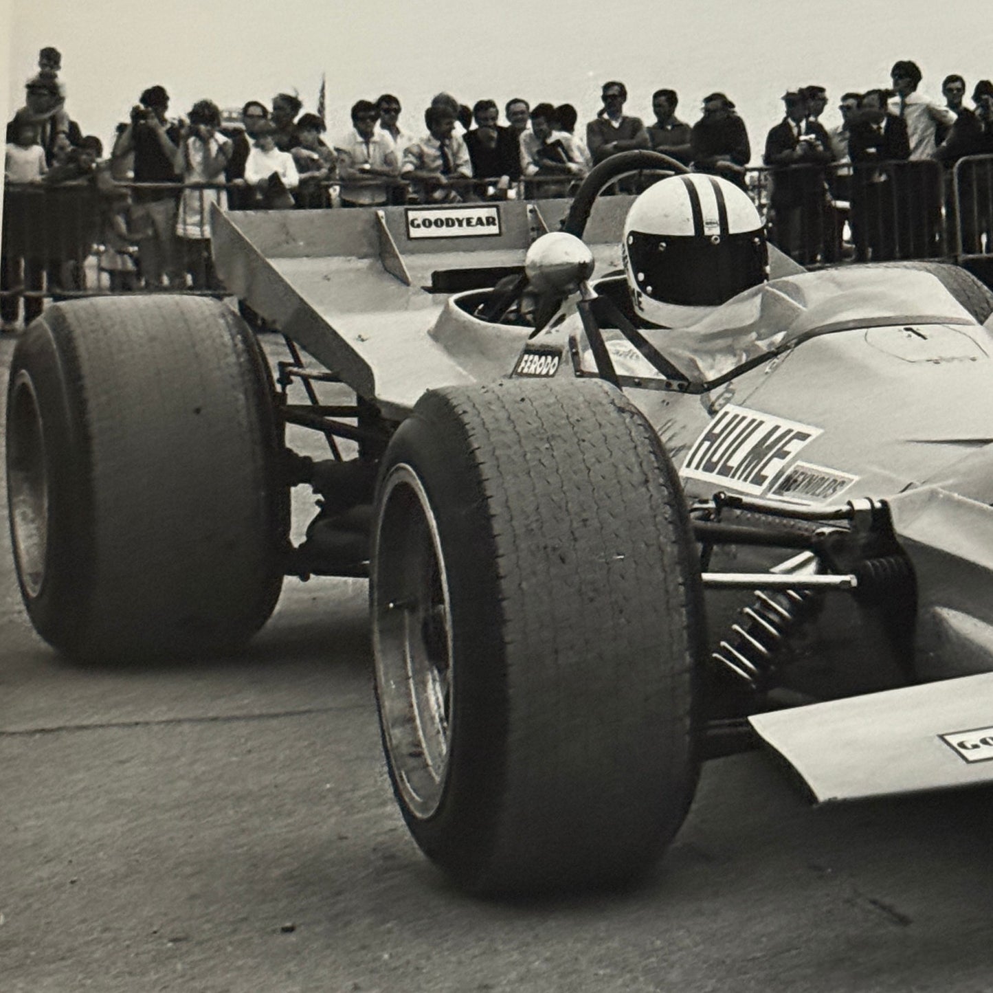 Vintage Racing Photo Denny Hulme McLaren 1969 British Grand Prix Photograph