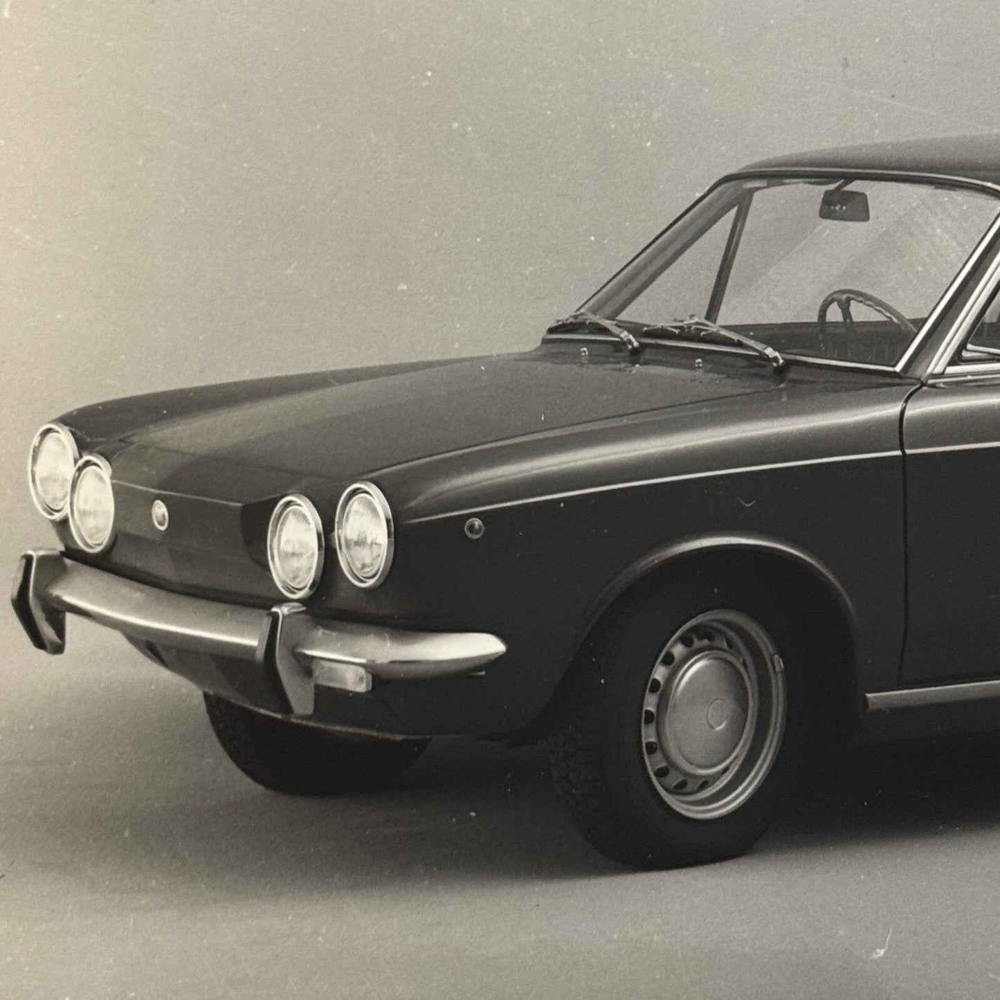 FIat 850 Sport Coupe Car Factory Press Photo Photograph Vintage