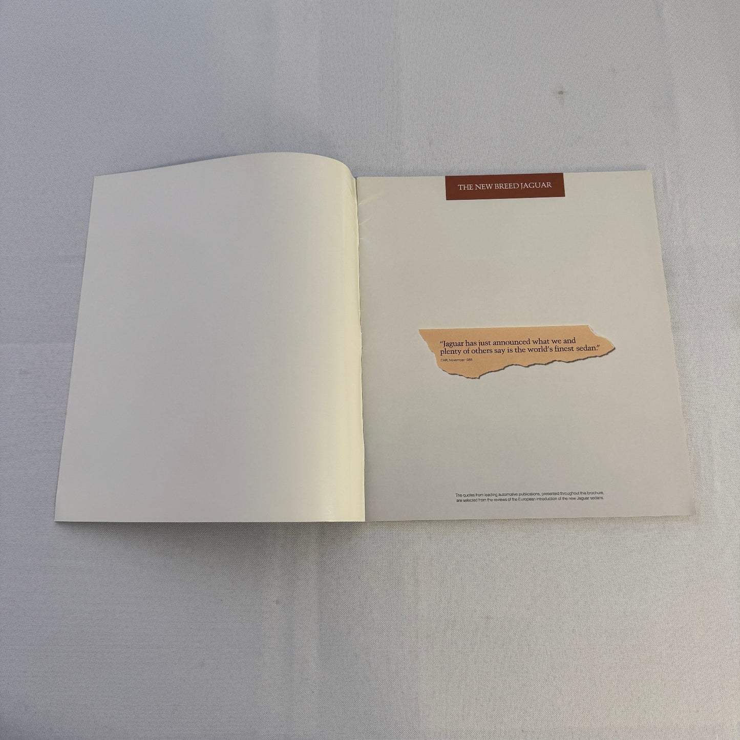 1987 Jaguar XJ6 and XJ6 Sovereign Car Sales Brochure Catalog Advertising Vintage