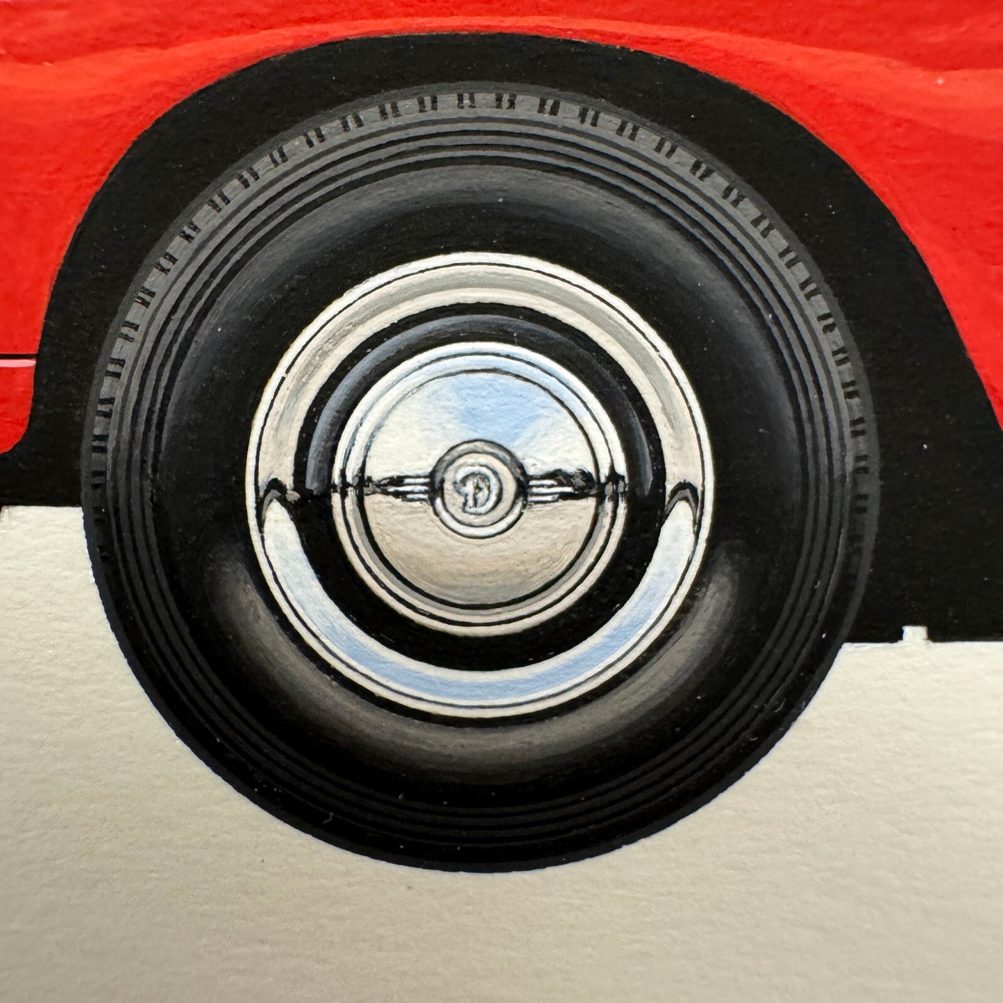 1956 Daimler Conquest Drophead Automobile Illustration Art Drawing Hand Drawn