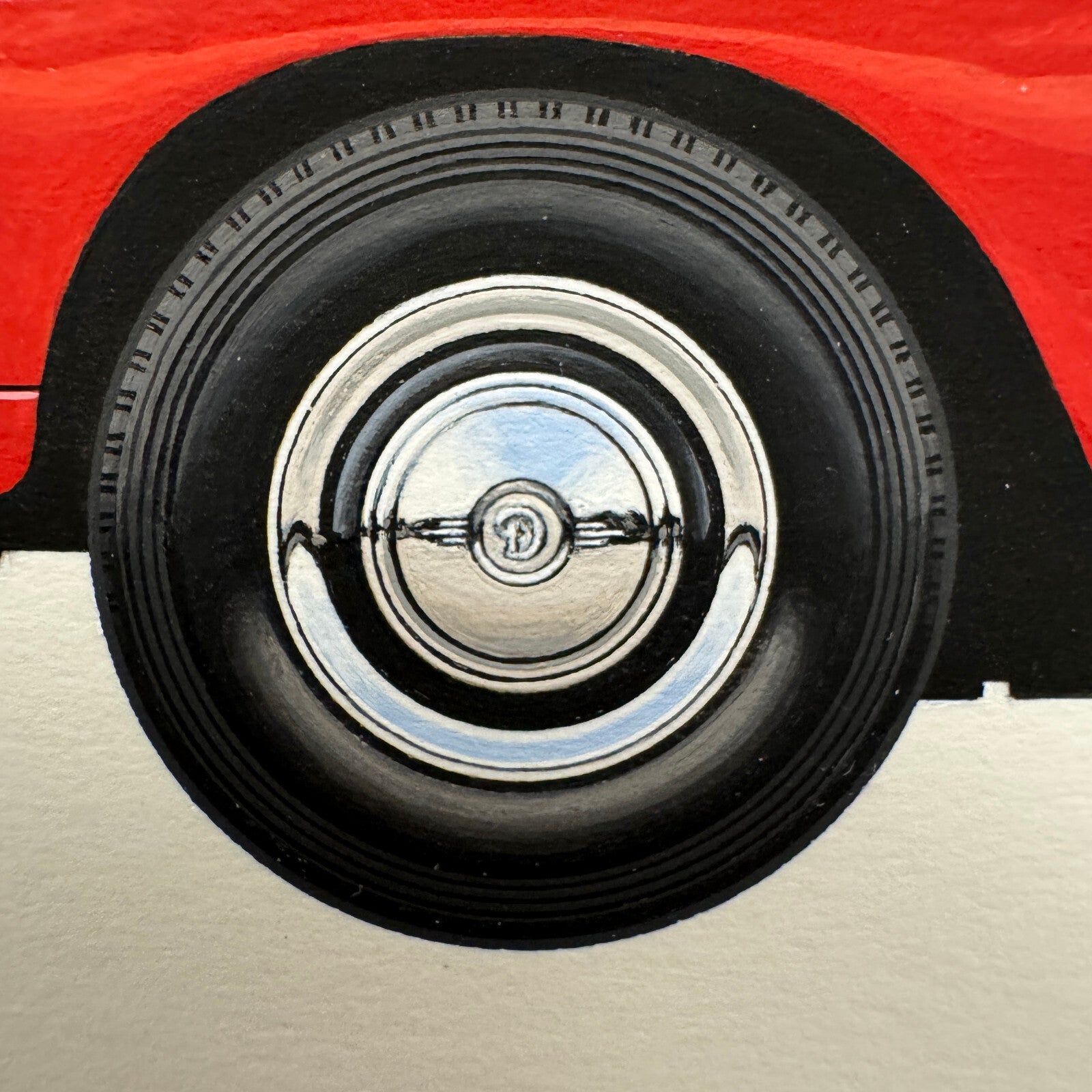 1956 Daimler Conquest Drophead Automobile Illustration Art Drawing Hand Drawn