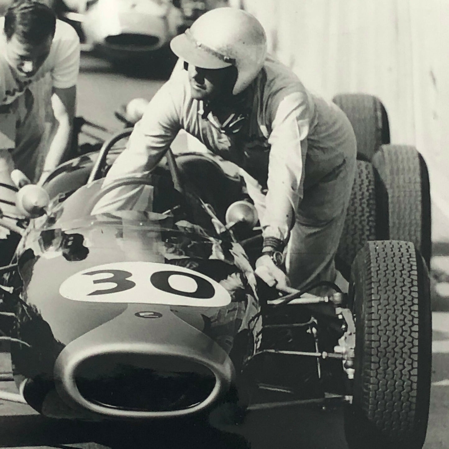 Vintage Jack Brabham Grand Prix Racing Car Driver Photo Photograph 