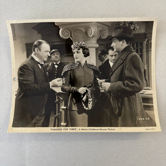 Vintage Movie Press Photo Photograph Paradise for Three MGM Metro Goldwyn Mayer