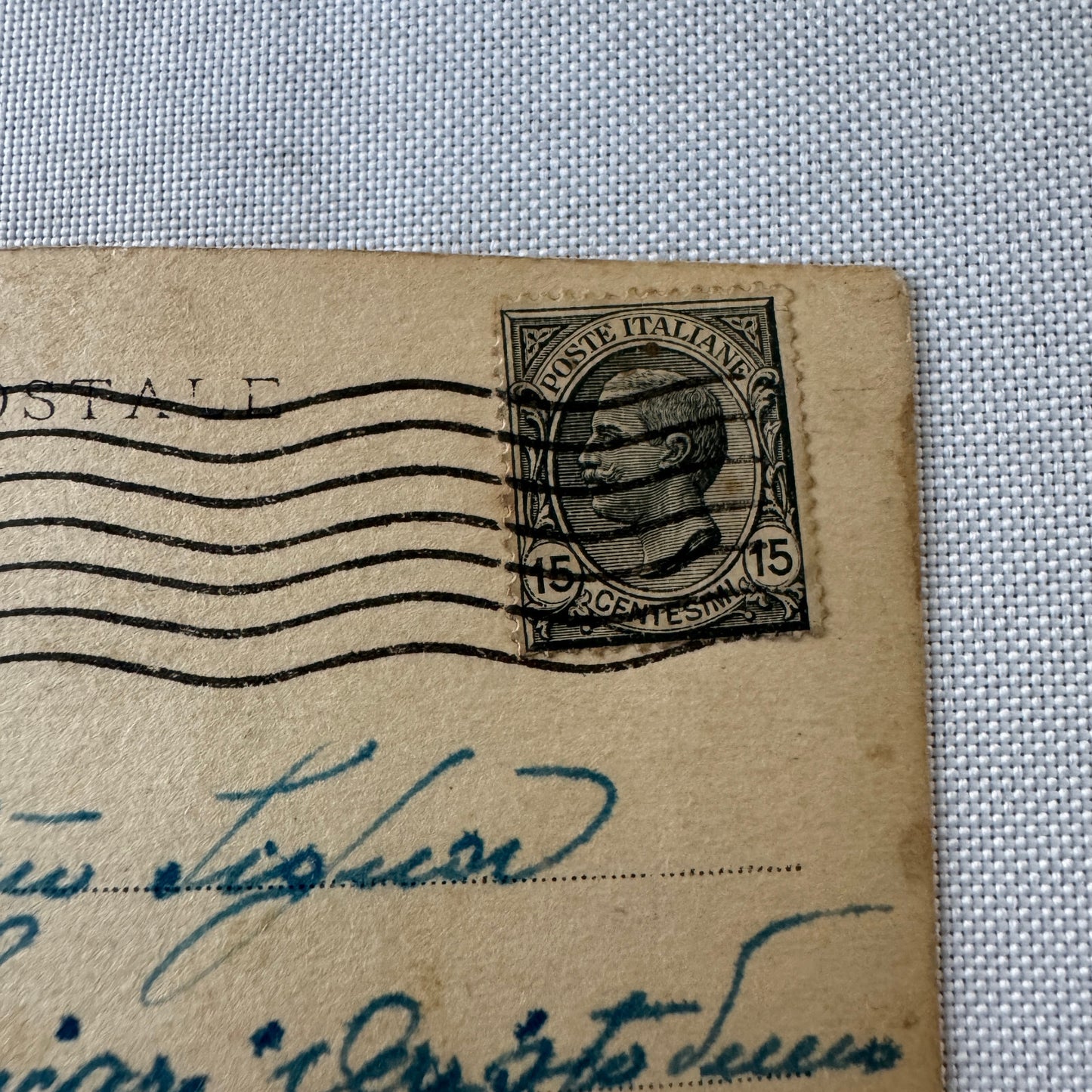 Vintage Italian Real Photo Postcard Post Card 1921 Rome Postmark Roma