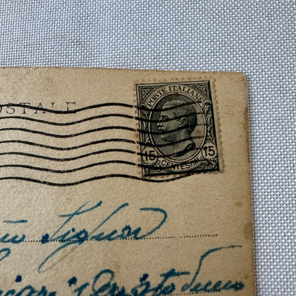 Vintage Italian Real Photo Postcard Post Card 1921 Rome Postmark Roma