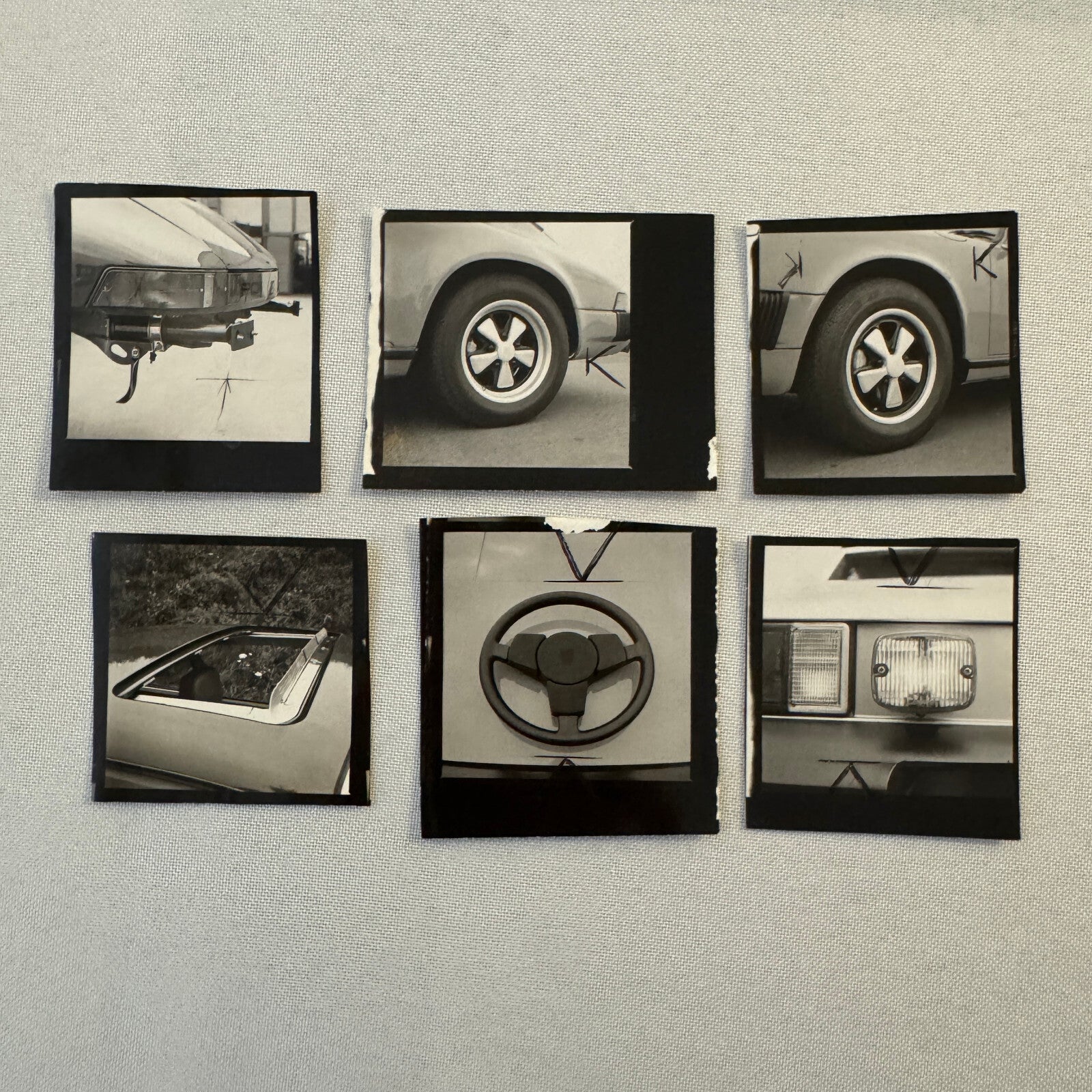 Porsche 911 Car Photo Photograph Lot of 6x Fuch Wheels Likely Used in Print