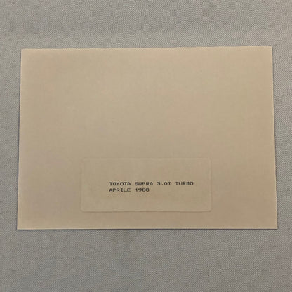 1988 1989 Toyota Supra Turbo Factory Press Photo Photograph Print