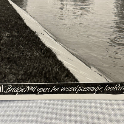Vintage Welland Canal Ontario Canada Bridge Ship Boat Vessel 1930