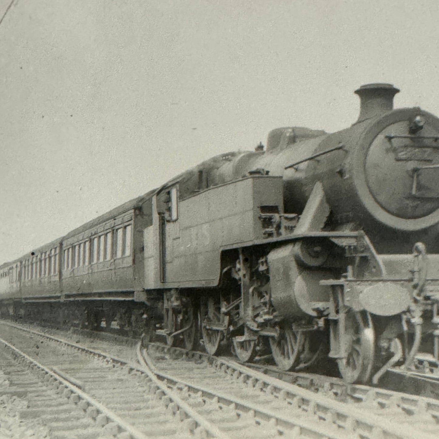 Vintage Train Locomotive Photo Photograph Railway Rail