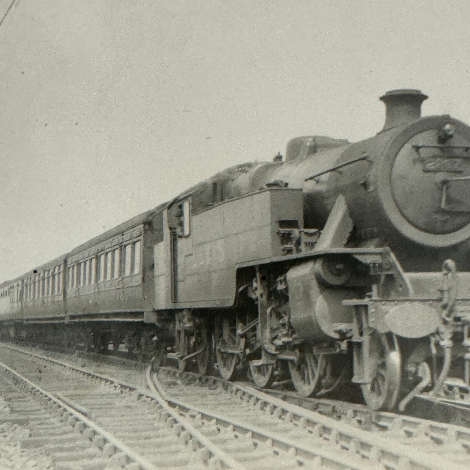 Vintage Train Locomotive Photo Photograph Railway Rail