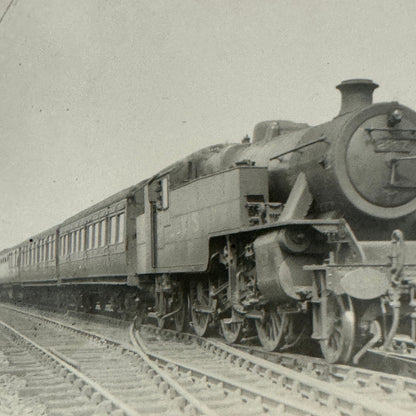 Vintage Train Locomotive Photo Photograph Railway Rail
