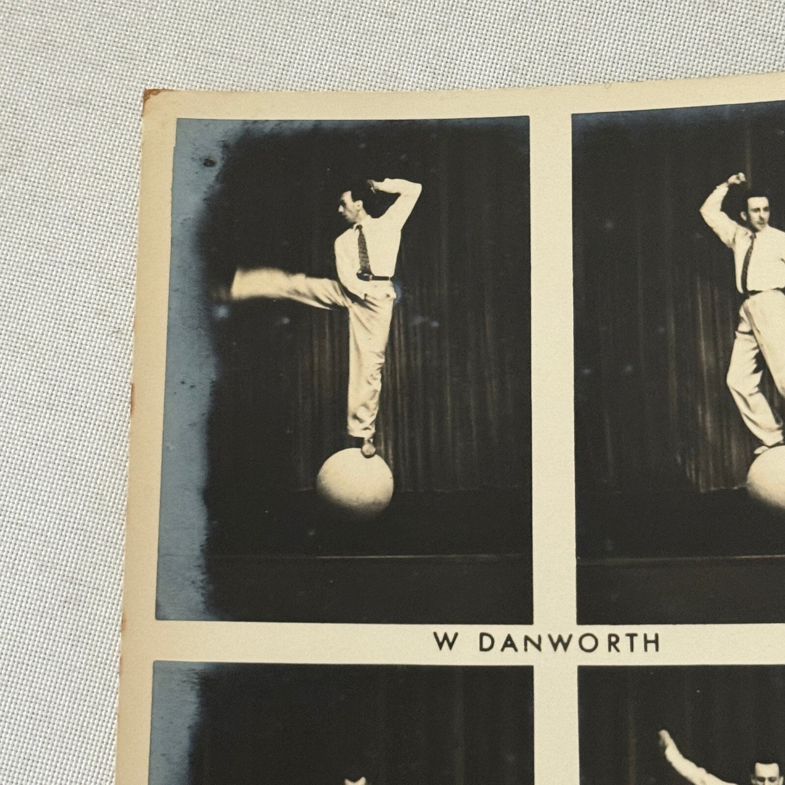 Vintage Circus Acrobat Balancing Act Photo Photograph W Danforth