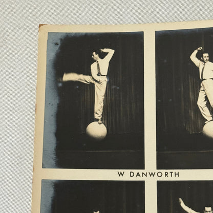 Vintage Circus Acrobat Balancing Act Photo Photograph W Danforth