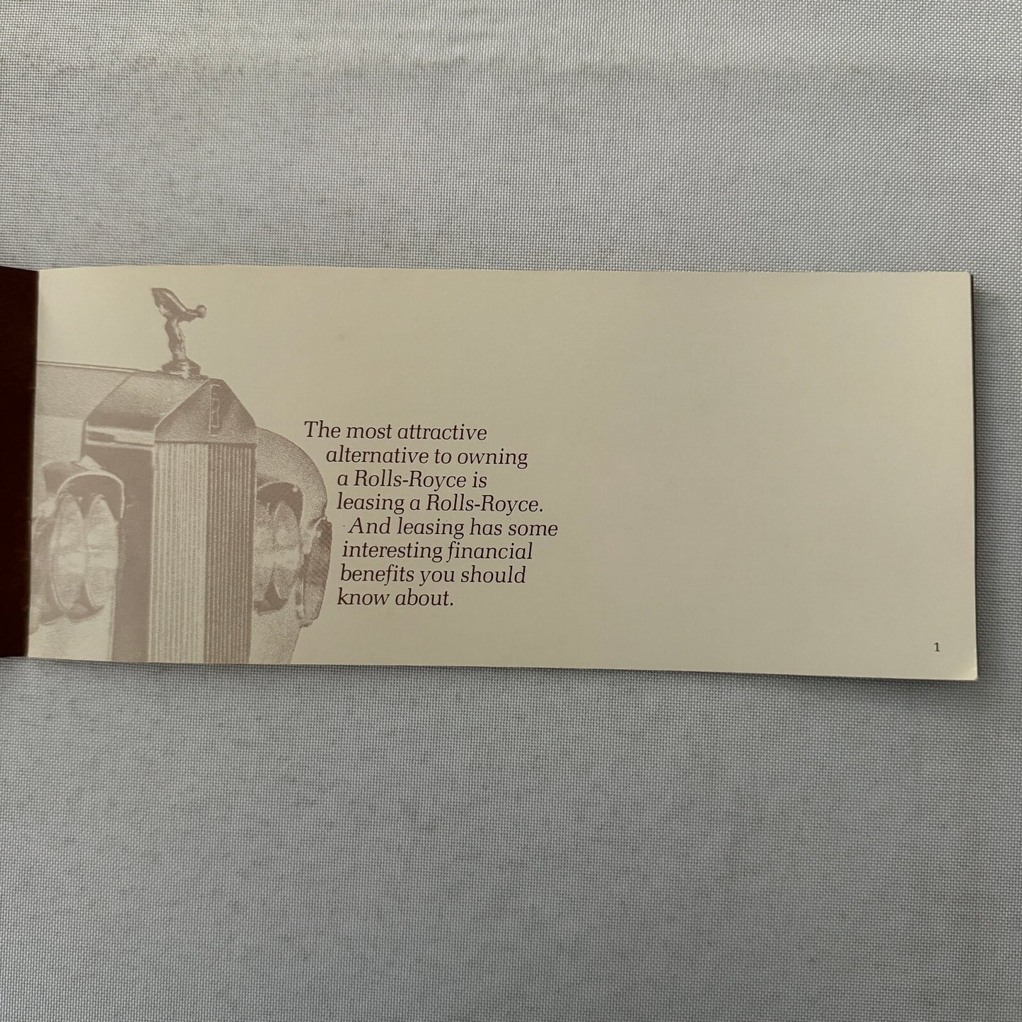 Rolls Royce Car Leasing Sales Brochure Catalog Corniche Camargue Silver Shadow