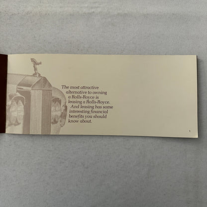 Rolls Royce Car Leasing Sales Brochure Catalog Corniche Camargue Silver Shadow