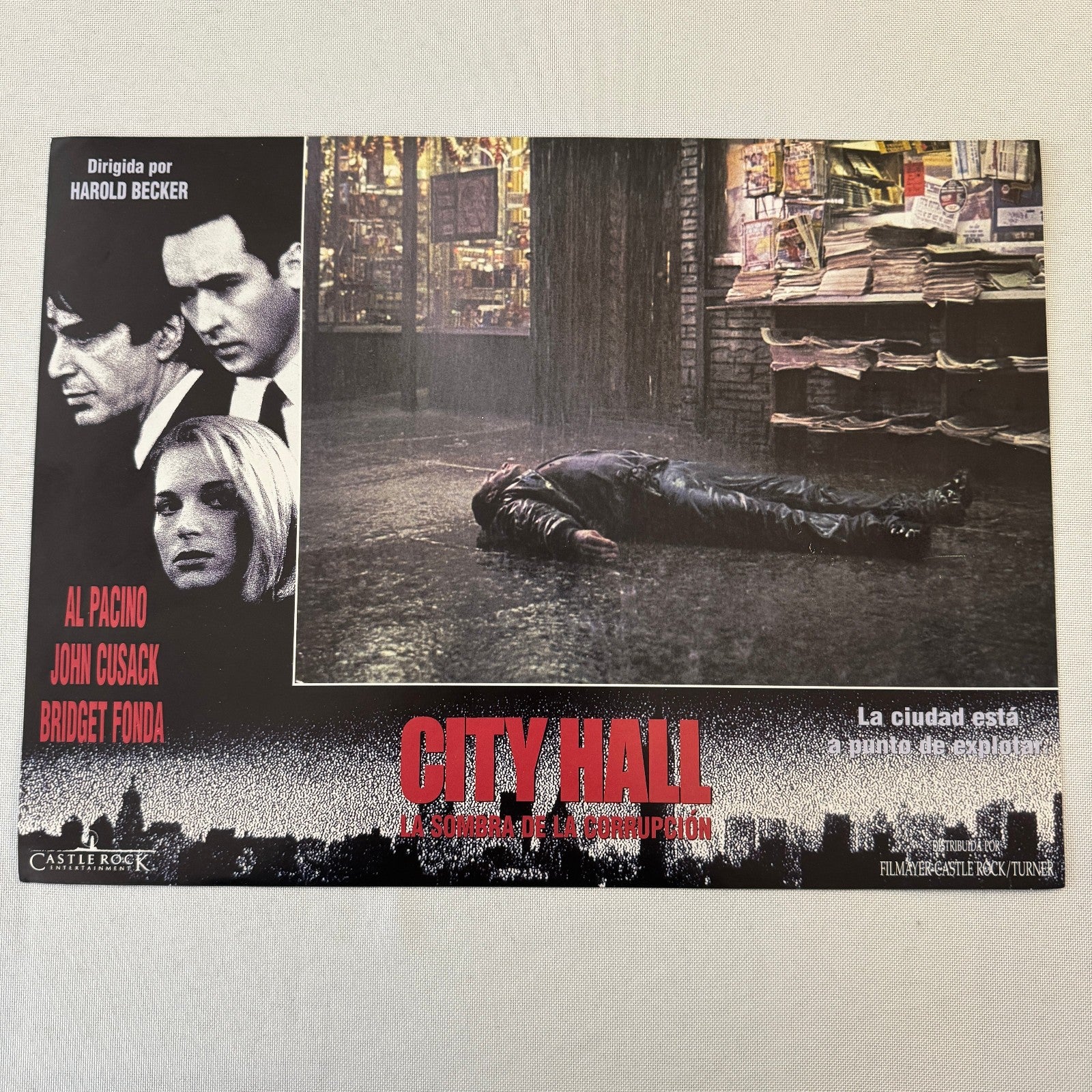 Vintage Movie Lobby Card Poster Lot City Hall Al Pacino Bridget Fonda SPANISH