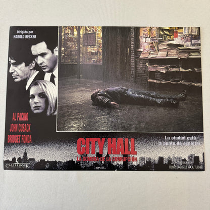 Vintage Movie Lobby Card Poster Lot City Hall Al Pacino Bridget Fonda SPANISH