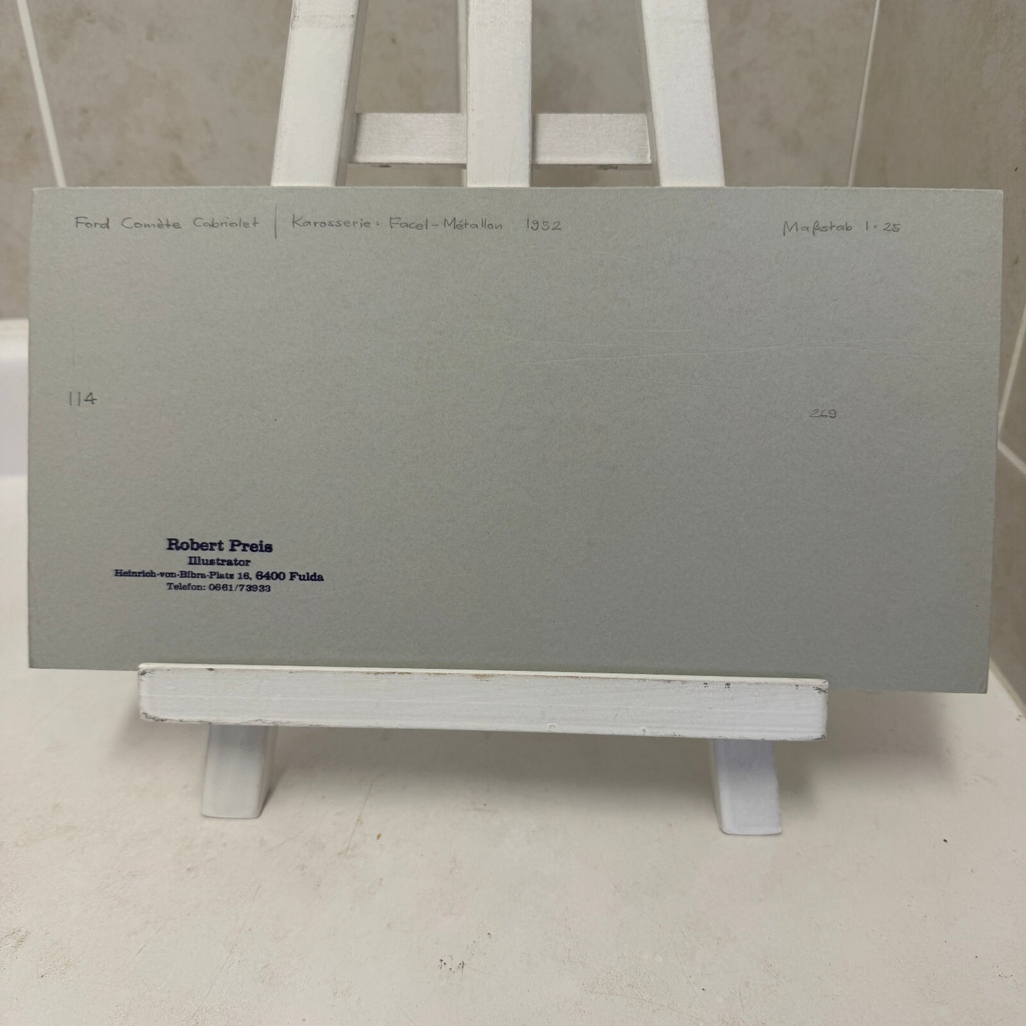 1952 Ford Comete Cabriolet Coachbuilder Automobile Illustration Art Drawing