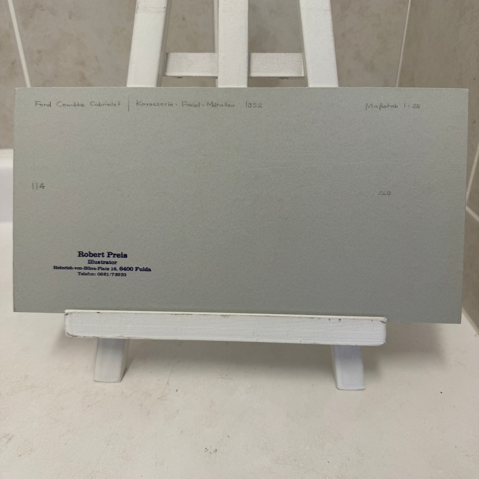 1952 Ford Comete Cabriolet Coachbuilder Automobile Illustration Art Drawing