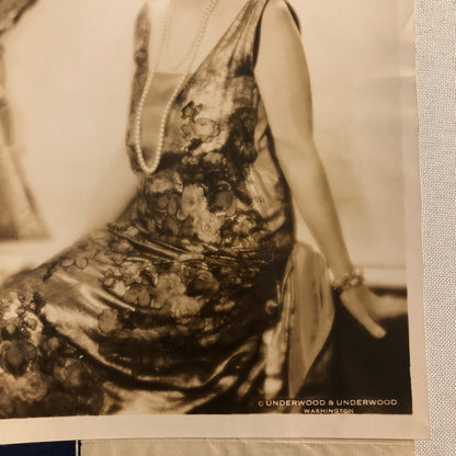 Press Photo Photograph Washington Society Leader 1929 Underwood & Underwood
