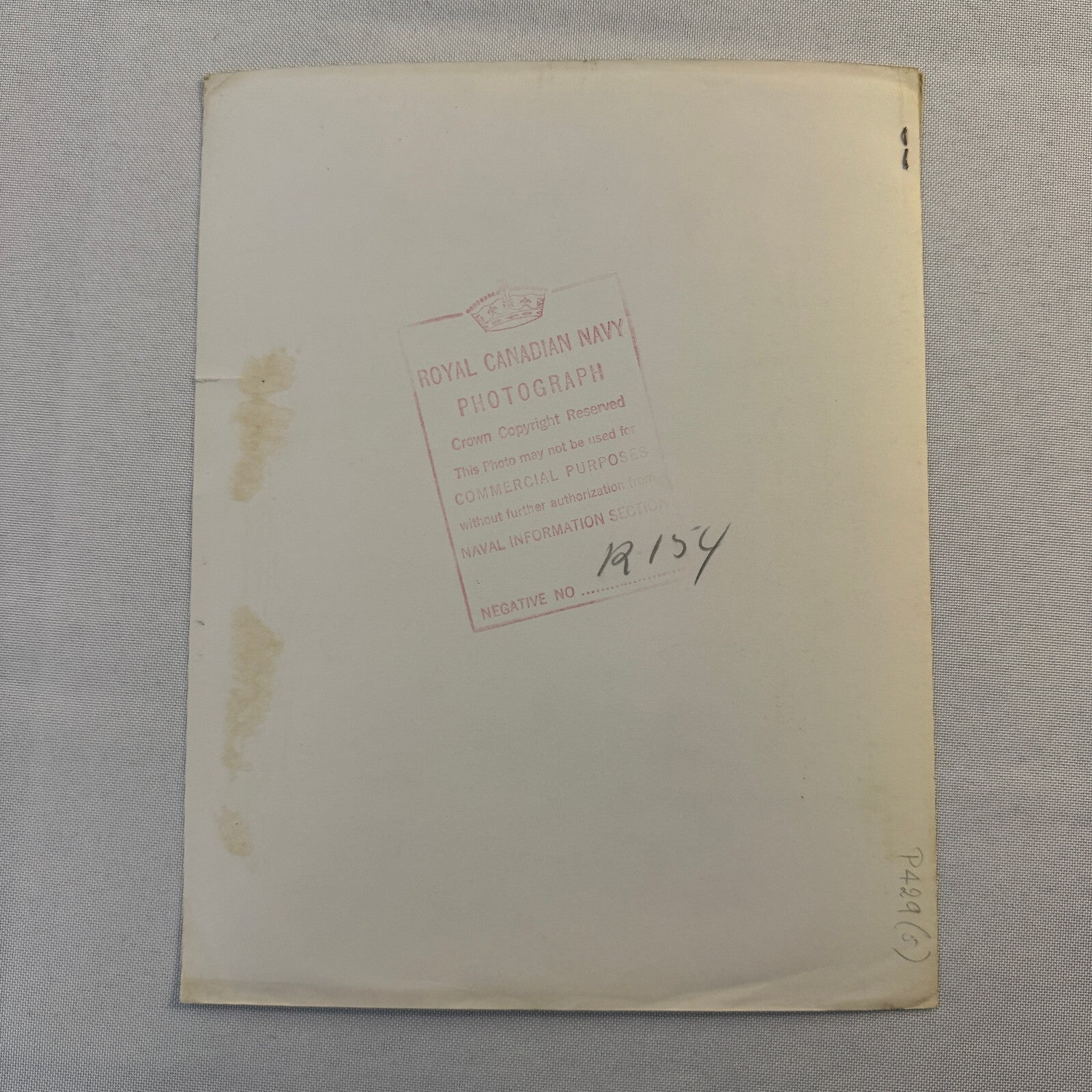 Royal Canadian Navy Press Photo Photograph Ship Sailor with Binoculars Vintage