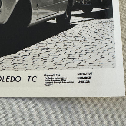 Triumph Toledo TC Car Factory Press Photo Photograph Print 1971