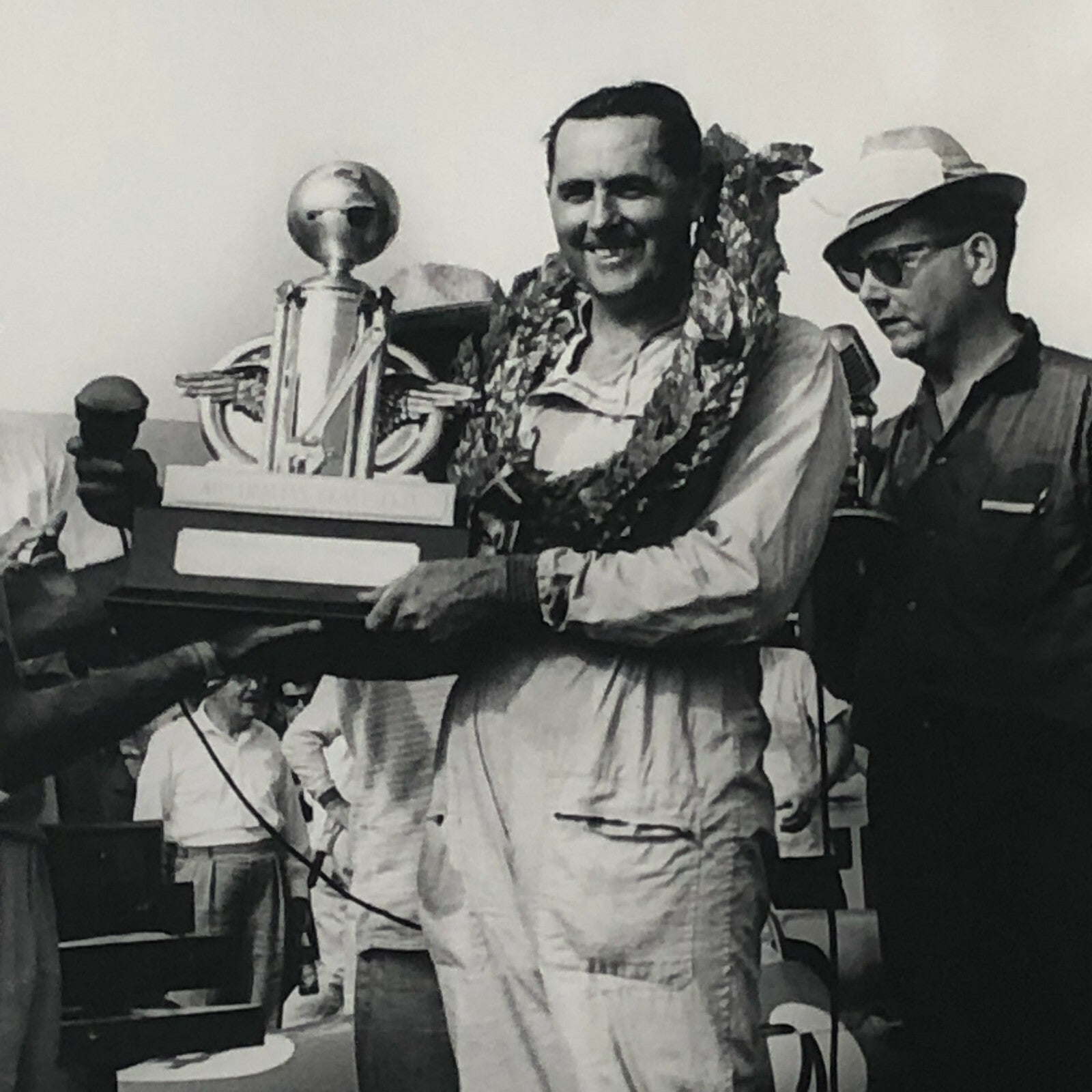 Vintage Racing Photo Photograph Stirling Moss Jack Brabham Australian Grand Prix