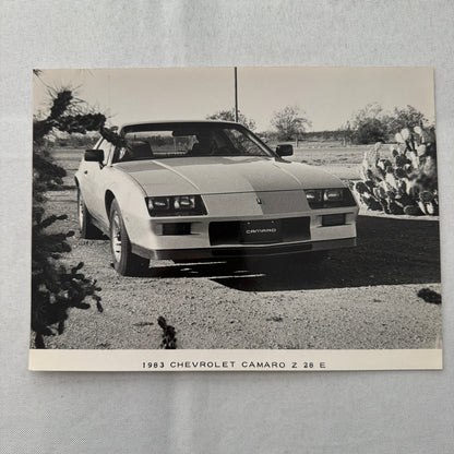 1983 Chevrolet Camaro Z28 E Factory Press Publicity Photo Photograph Print Chevy