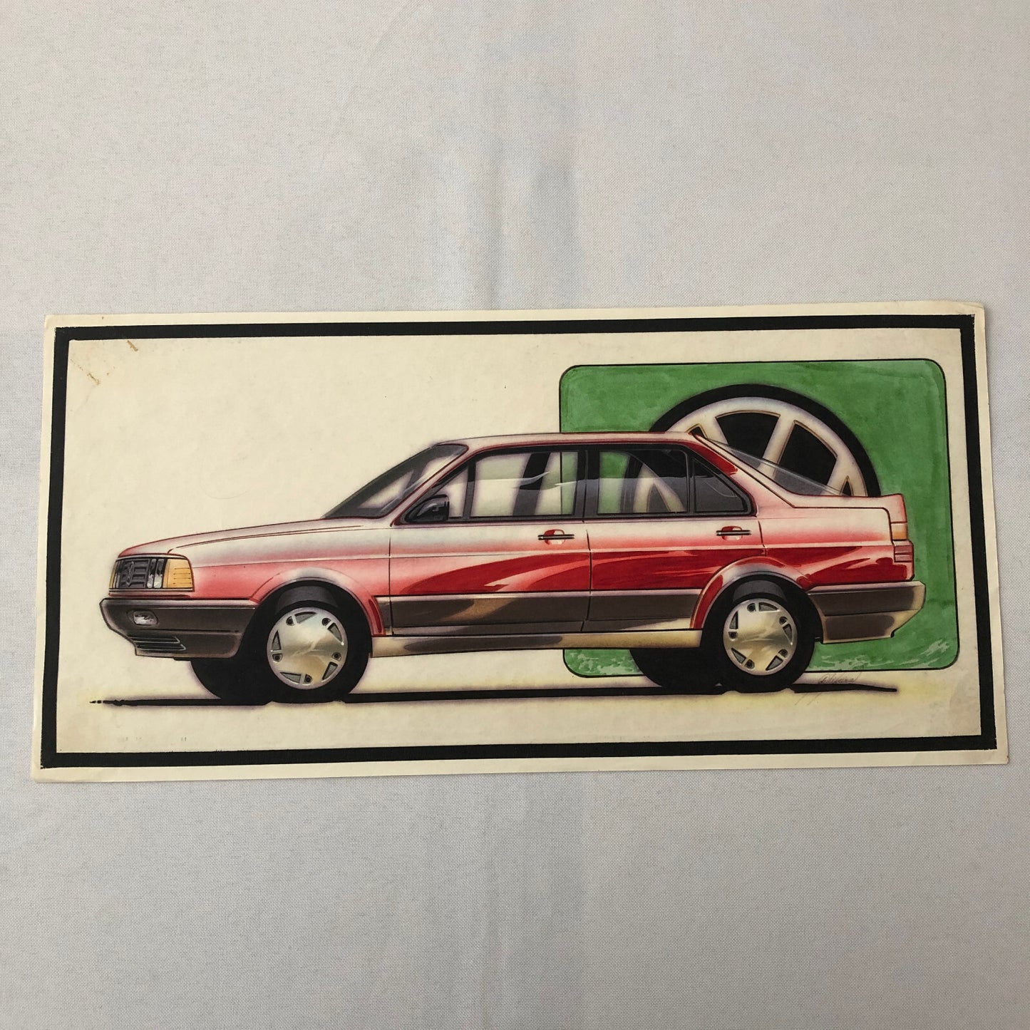 Volkswagen VW Concept Car Illustration Design Drawing Sketch Art Jetta ?