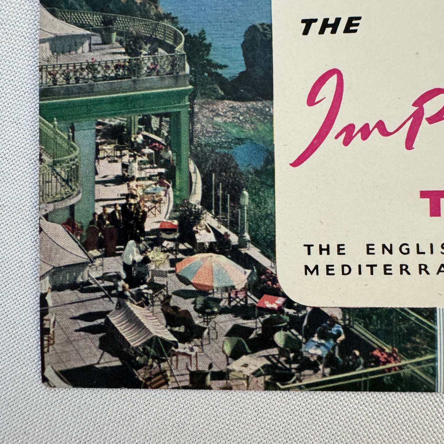 Vintage Hotel Travel Luggage Label The Imperial Hotel Torquay UK British English