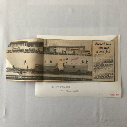 Vintage Montreal Prison Bus Press Photo Photograph Print Newspaper Story 