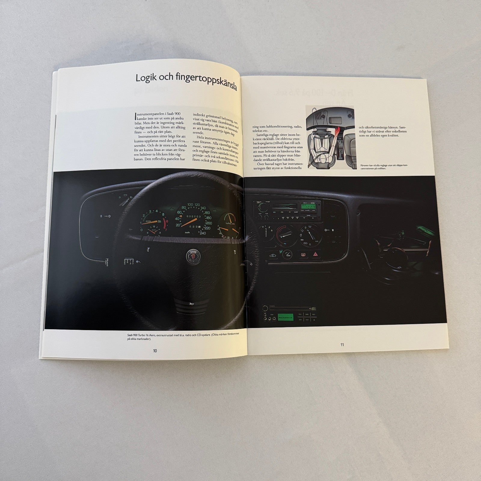1990 Saab 900 Car Sales Brochure Catalog Saab 900 Cabriolet Turbo Aero SWEDISH