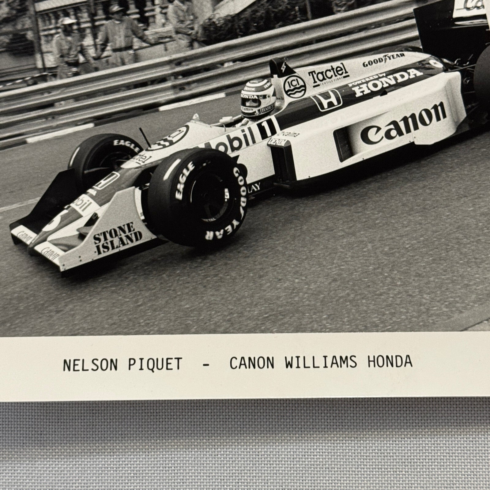 Nelson Piquet Canon Williams Honda Racing Car Press Photo Photograph Print