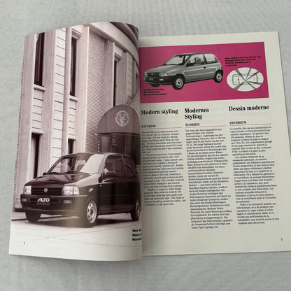 Suzuki Alto Car Press Kit Brochure Catalog Photos European