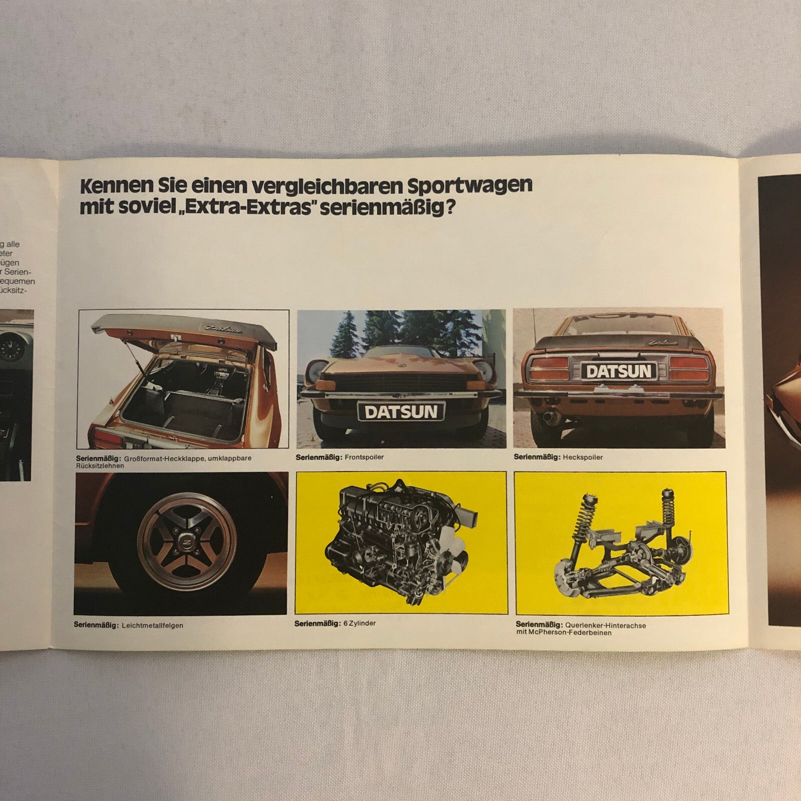 Vintage Datsun 260Z 2+2 Car Sales Brochure Catalog Datsun 260 Z Nissan GERMAN