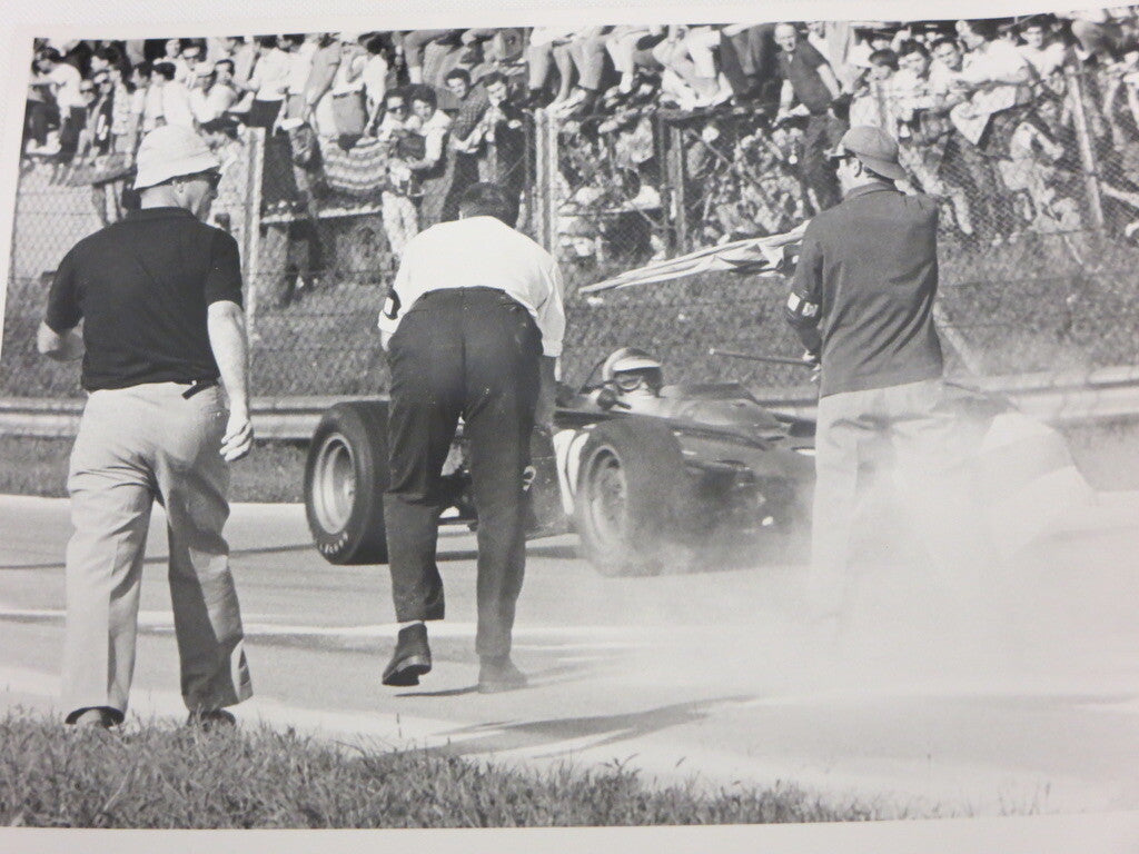 Vintage Professional Racing Car Grand Prix Photograph Photo - Mike Spence BRM 
