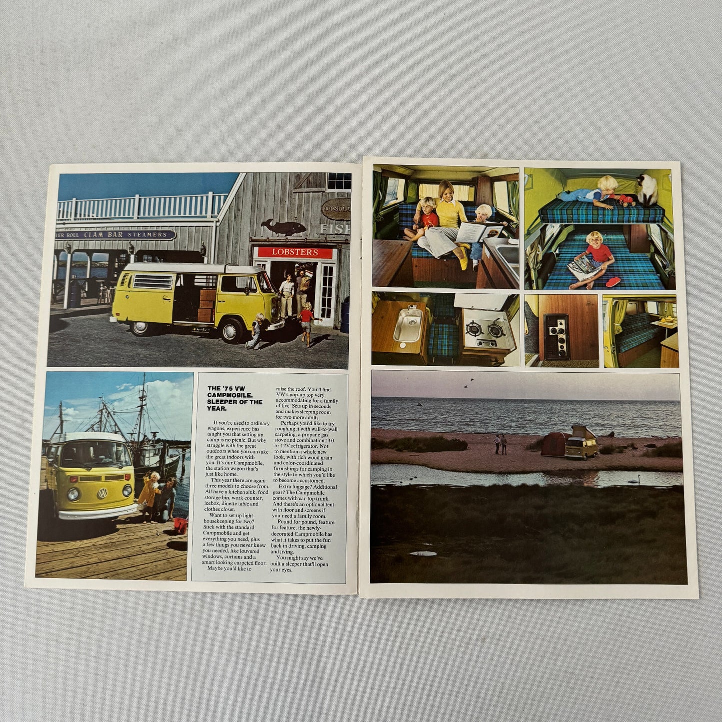 1975 Volkswagen VW Bus Van Station Wagon Camper Campmobile Brochure Catalog