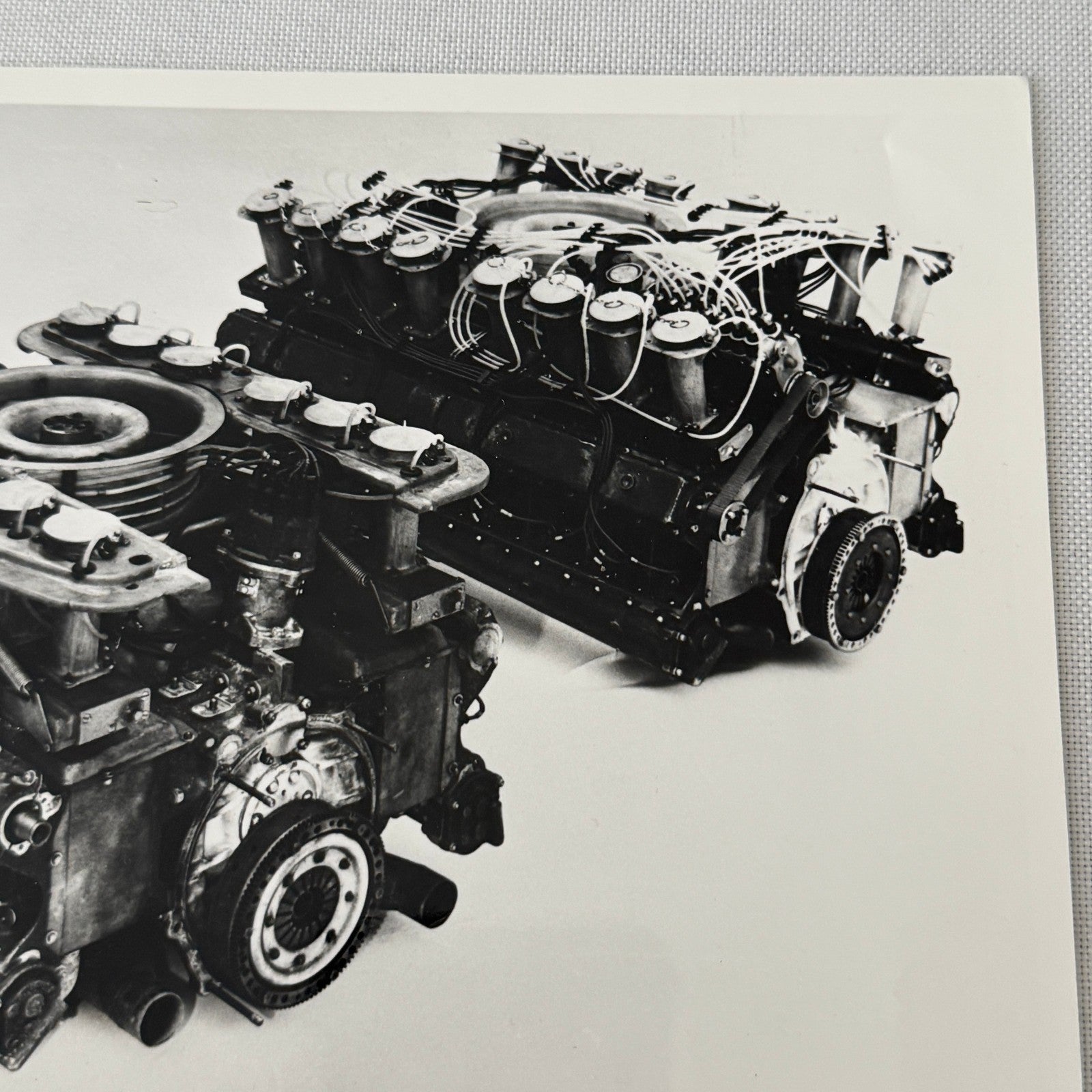 Porsche Racing Car Engine Photo Photograph Print Unidentified