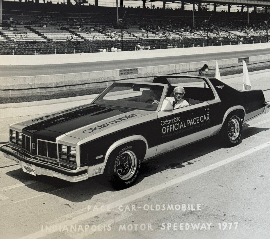 Vintage Indy 500 Racing Photo 1977 Oldsmobile Official Pace Car Photograph
