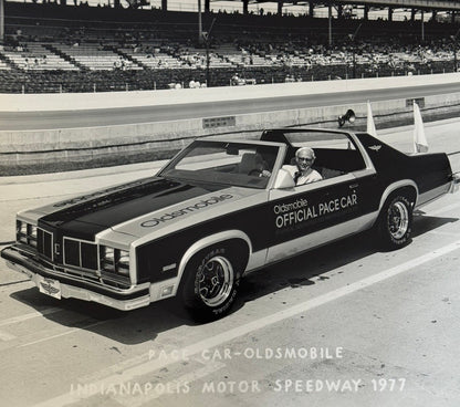 Vintage Indy 500 Racing Photo 1977 Oldsmobile Official Pace Car Photograph