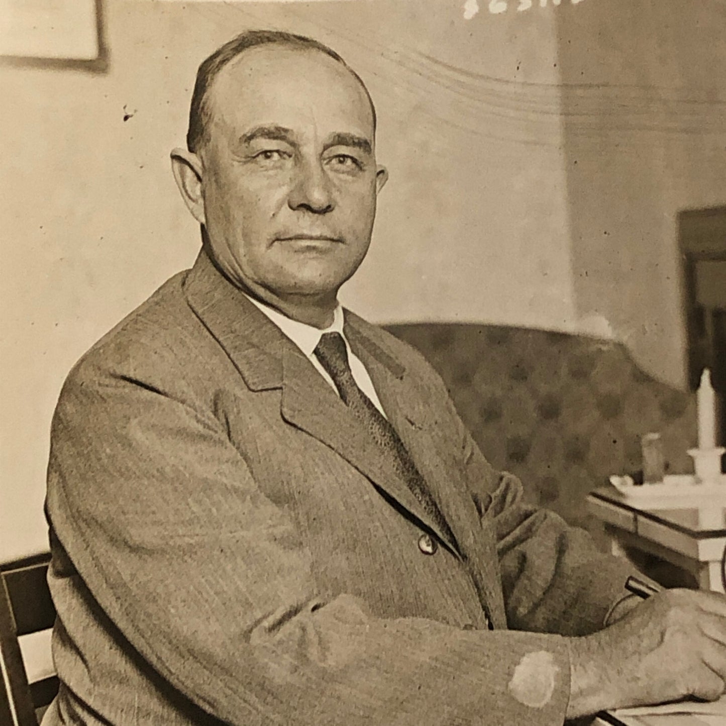 Press Photo Photograph Governor Arrested for Accepting Bribe 1925 Underwood