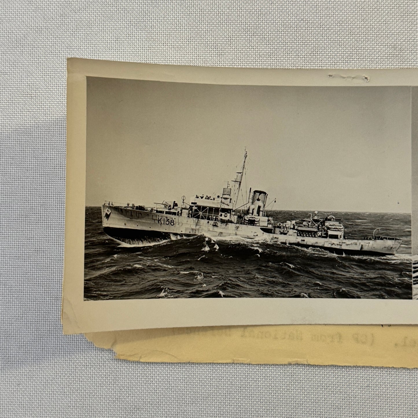 1953 Royal Canadian Navy Press Photo Photograph Warship Corvette Destroyer