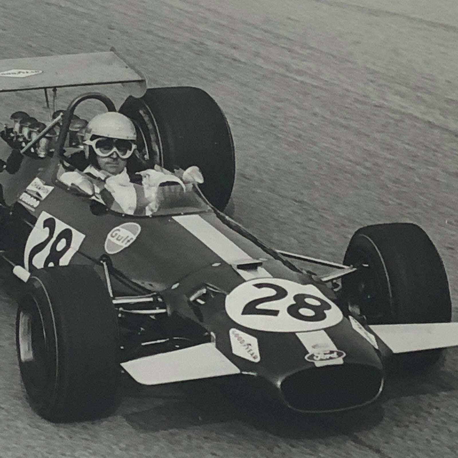 Vintage Grand Prix Racing Photo Photograph Jack Brabham Driver Car