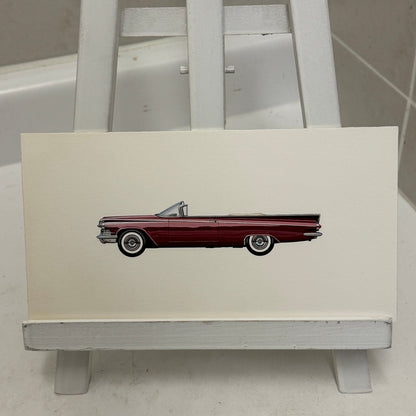 1959 Buick LeSabre Convertible Car Illustration Art Drawing Vintage Miniature