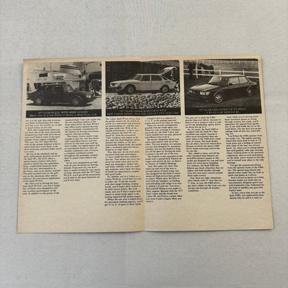 1977 Saab EMS Poster Sales Brochure Catalog Saab 99 GLE 99