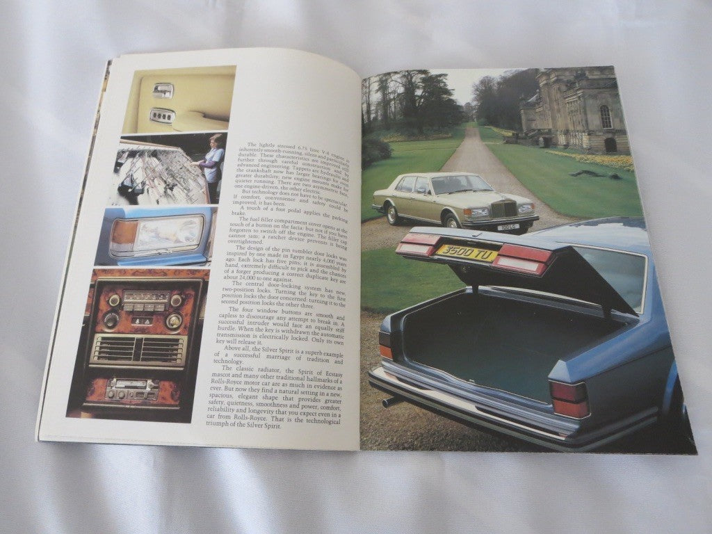 1981 Rolls Royce Silver Spirit & Bentley Mulsanne Sales Brochure Catalog